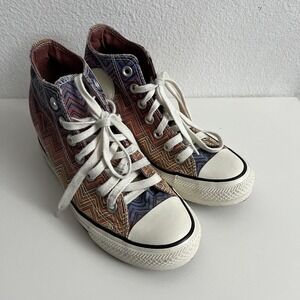 Converse Chuck Taylor x Missoni Chevron Lux Hidden Wedge Hi Top Sneakers Sz 6.5